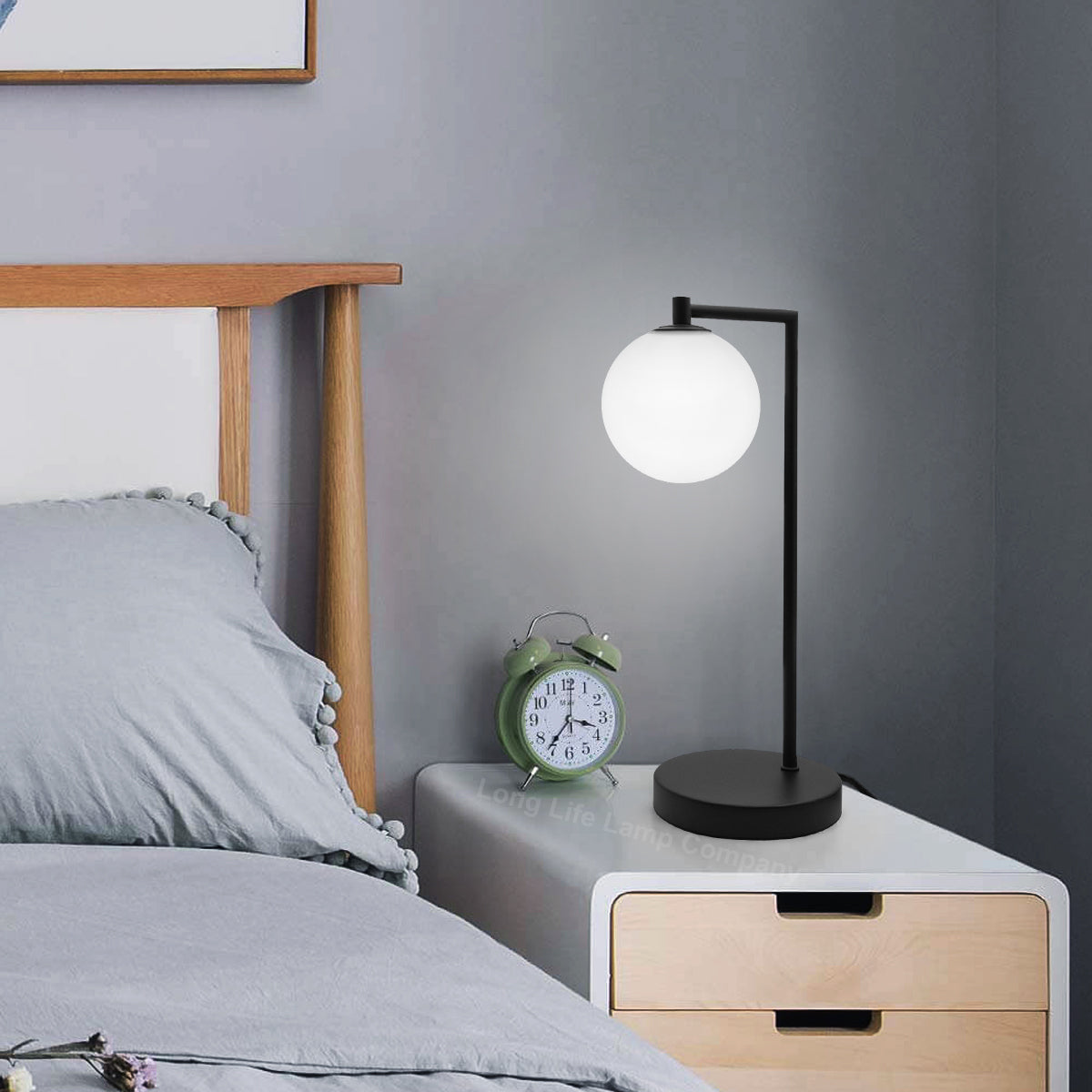 Modern Retro Opaque Globe Table Lamp - Free delivery on all orders