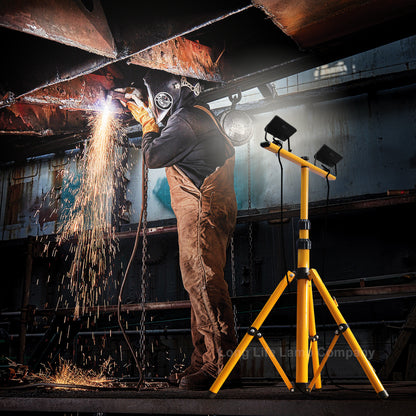 30W LED Twin Floodlight Tripod Stand IP65 Job Site Light - Free delivery on all orders