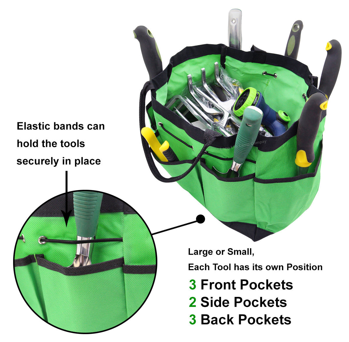 Garden Tool Bag Heavy Duty 8 Pocket Organizer - Free delivery on all orders