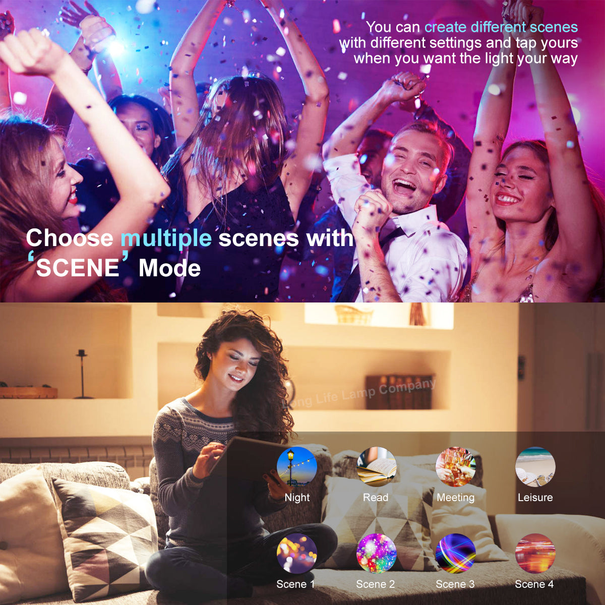 36w Round LED Ceiling Light Dimmable RGB Smart WiFi Mood Lamp App and Remote Control WF02 - Free delivery on all orders