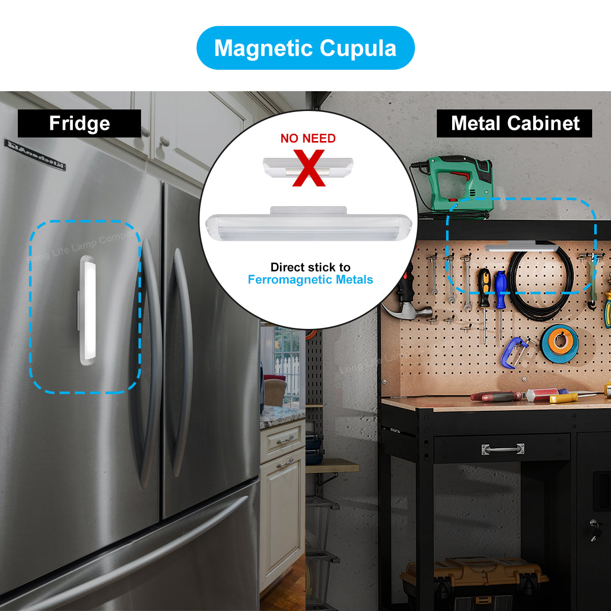 USB Magnetic LED Under Cabinet Light 3W Cool White Touch Sensor - Free delivery on all orders