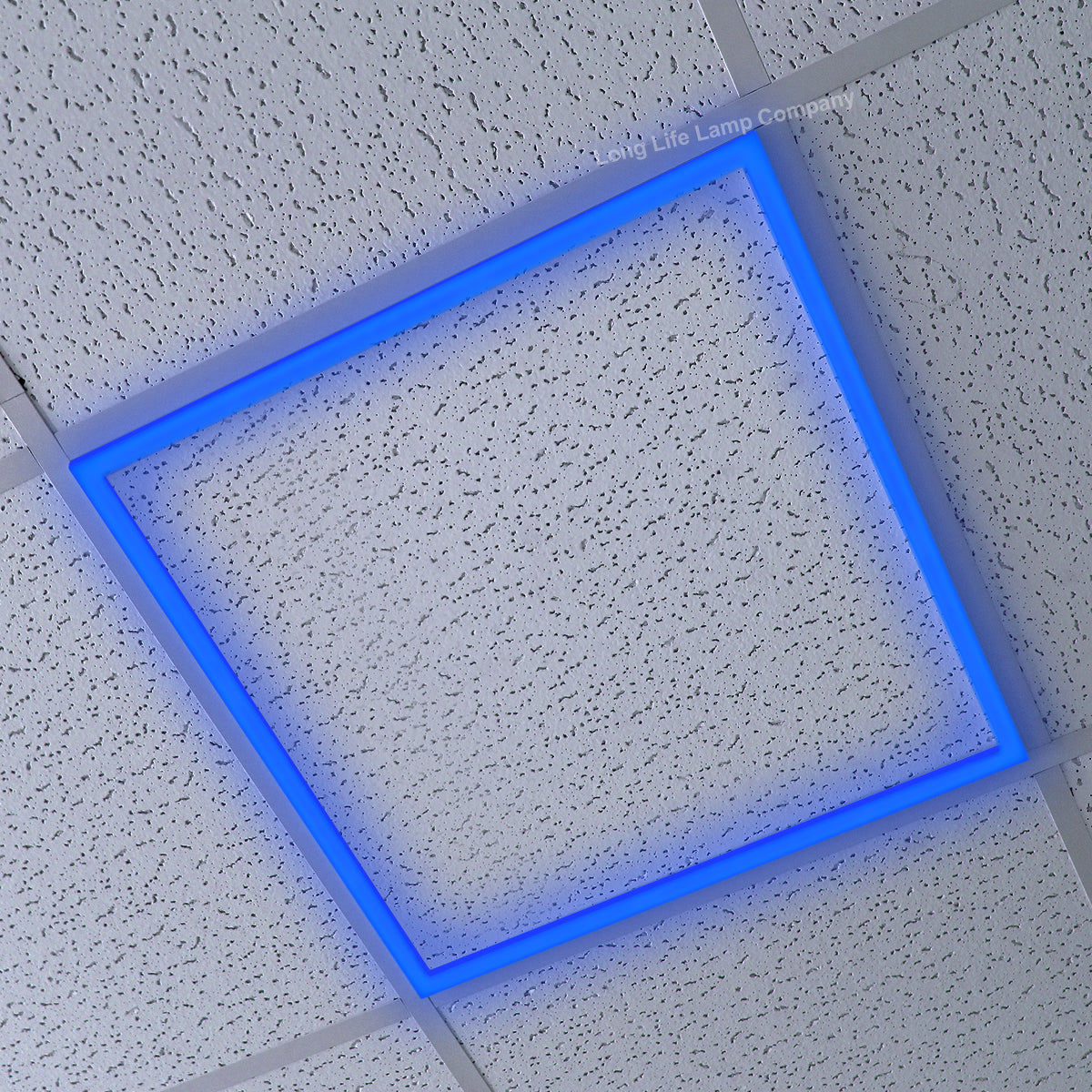 40w LED Recessed Ceiling Panel Frame Border Edge Light Blue 600 X 600 PHFL40WBL