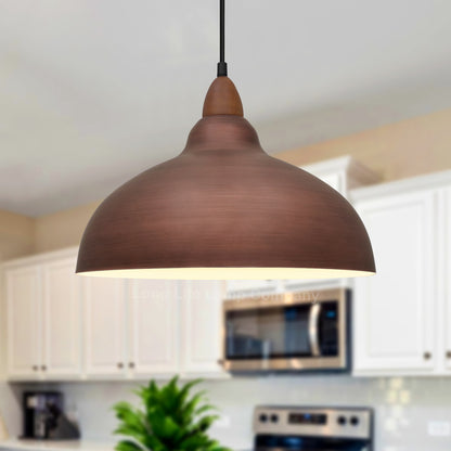 Industrial Ceiling Rustic Copper Pendant Light Barn Lamp Shade