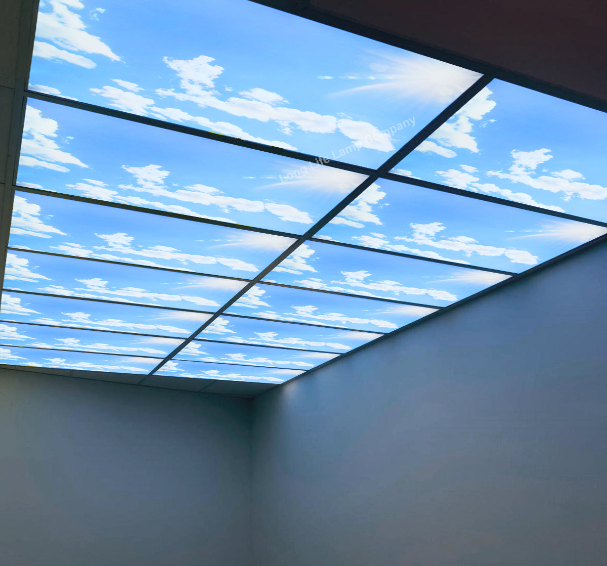 Dimmable 40w Sky With Sun LED Recessed Ceiling Panel 600 X 600 Cloud Scene With Dimmable Transformer