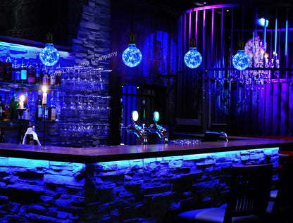 1w E27 LED Globe Decorative Light Bulb Blue G95 - Free delivery on all orders