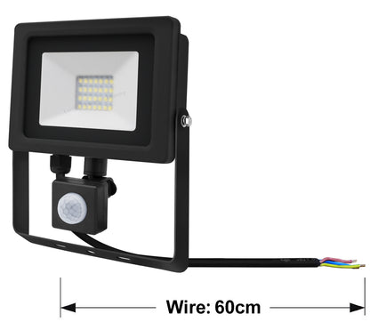 20w LED PIR Flood Light IP65 Outdoor Security Light with Motion Sensor Cool White - Free delivery on all orders