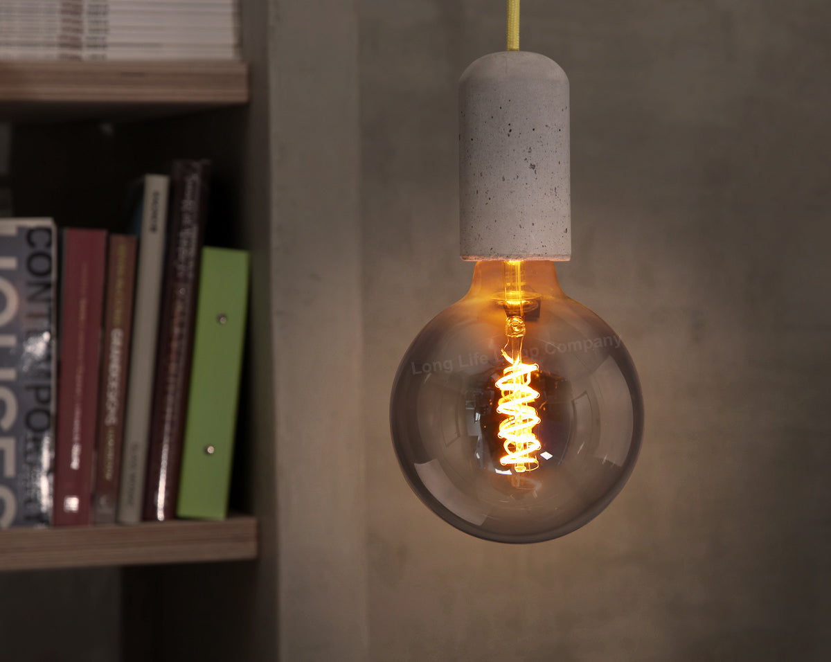 4w Vintage LED G125 Bulb E27 Spiral Filament Smoke Grey
