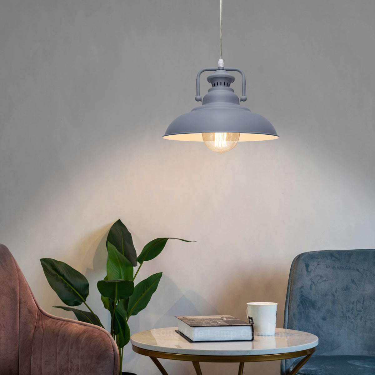 Metal Ceiling Pendant Shade Modern Grey - Free delivery on all orders