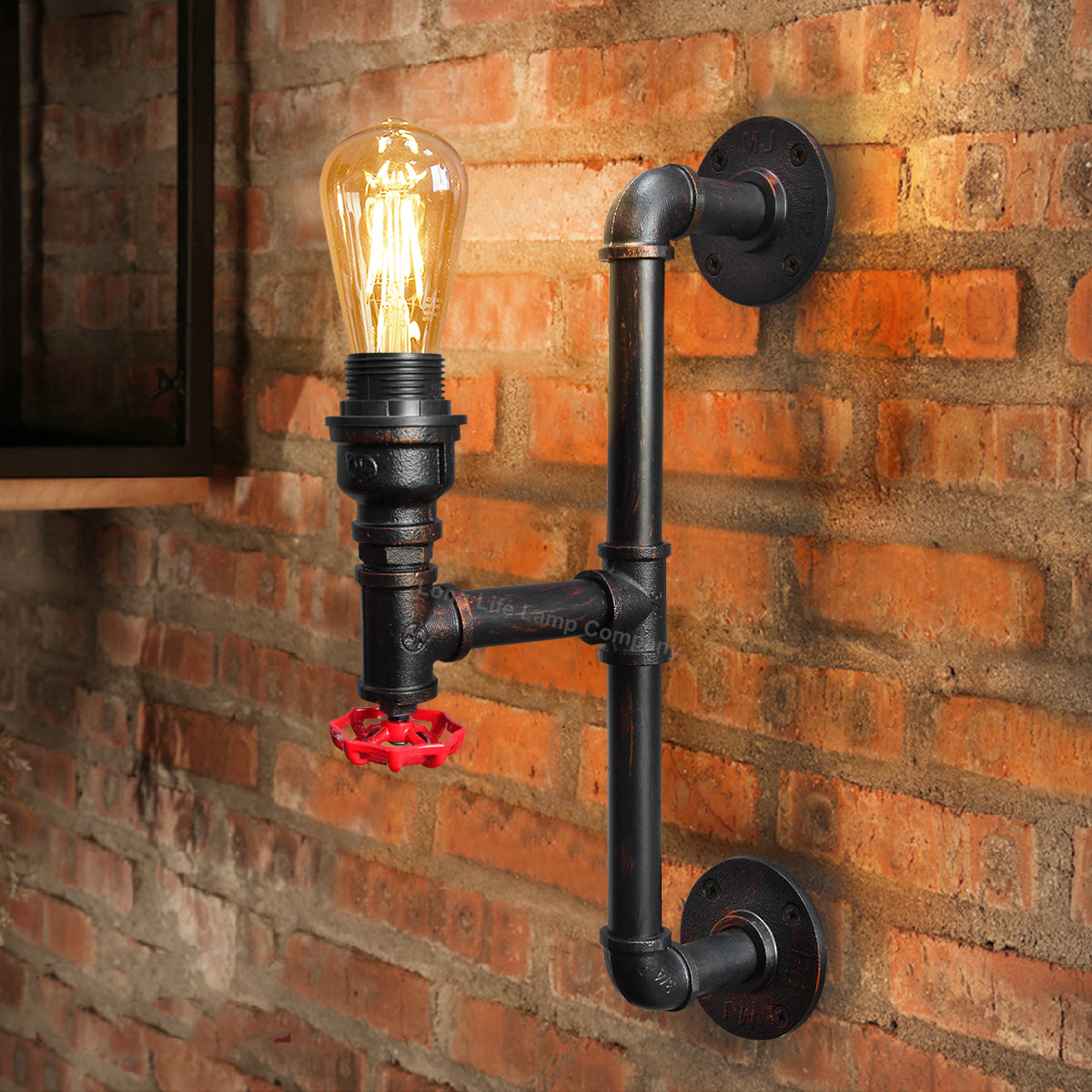 Retro Vintage Industrial Water Pipe Wall Light M0187P - Free delivery on all orders
