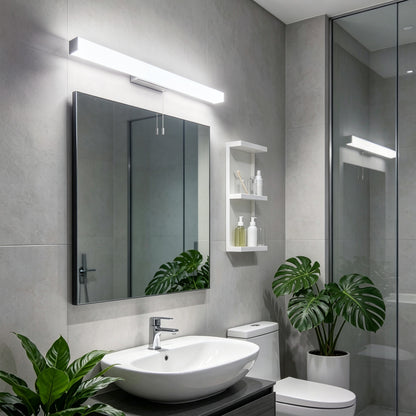18W LED Bathroom Mirror Wall Light with Pull Cord Cool White 6500K IP44 ML24