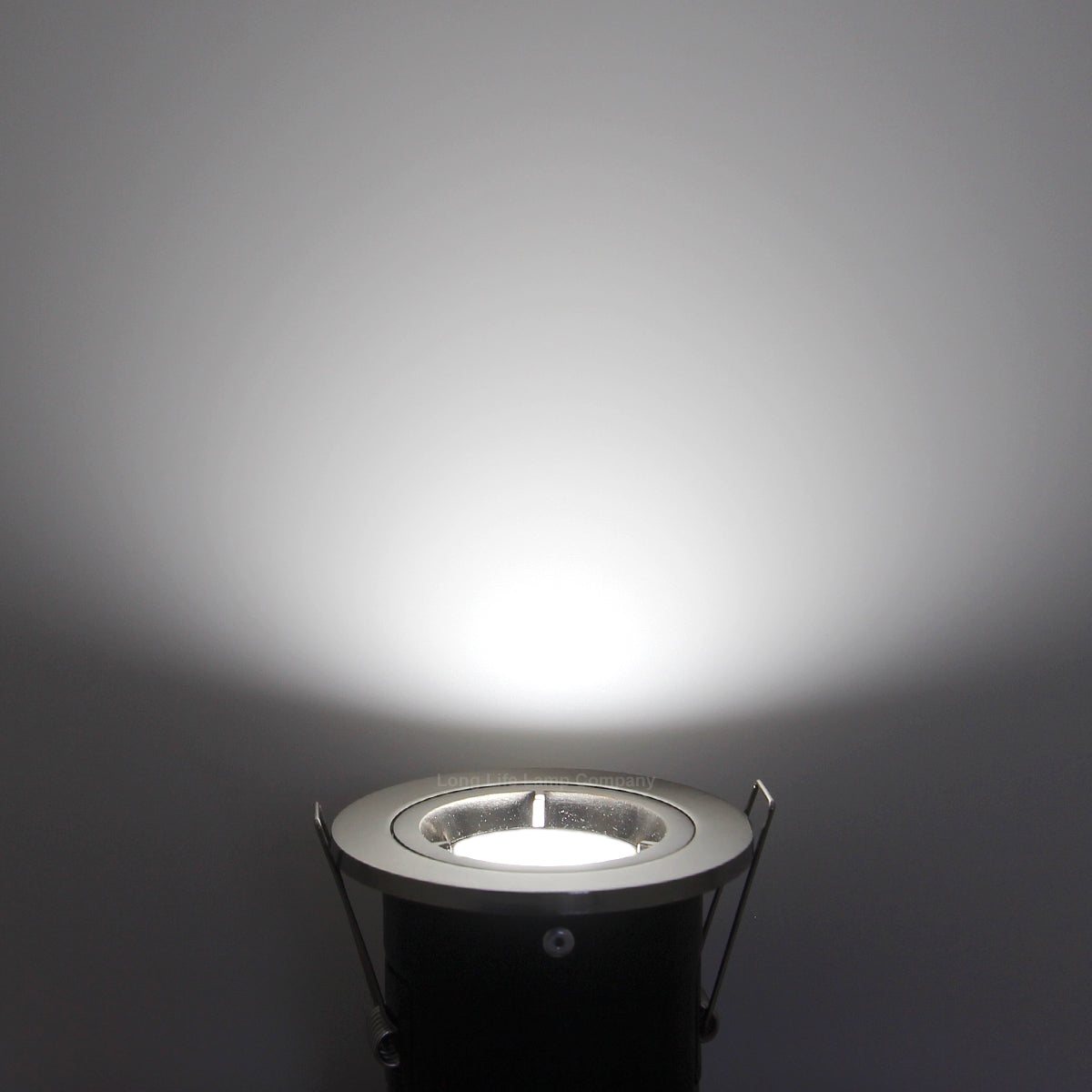 7w Brush Chrome LED Dimmable Fire Rated Downlight