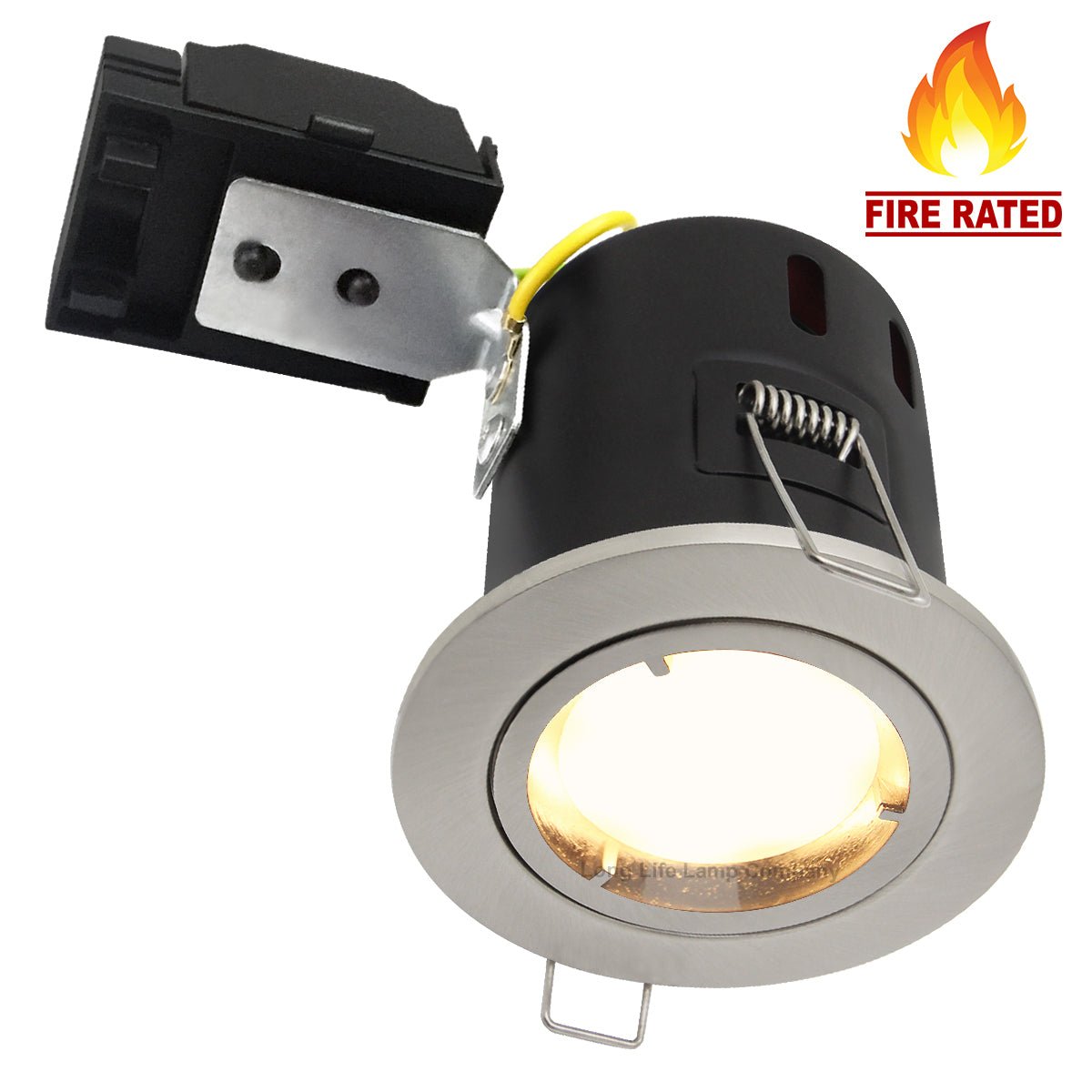 7w Brush Chrome LED Dimmable Fire Rated Downlight - Energy Light Bulbs - Free delivery on all orders