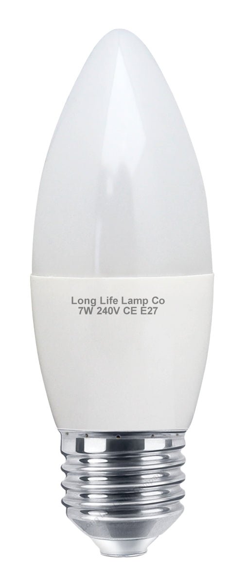 7w Frosted Cover LED Candle Cool White Equivalent to 60w - Energy Light Bulbs - Free delivery on all orders