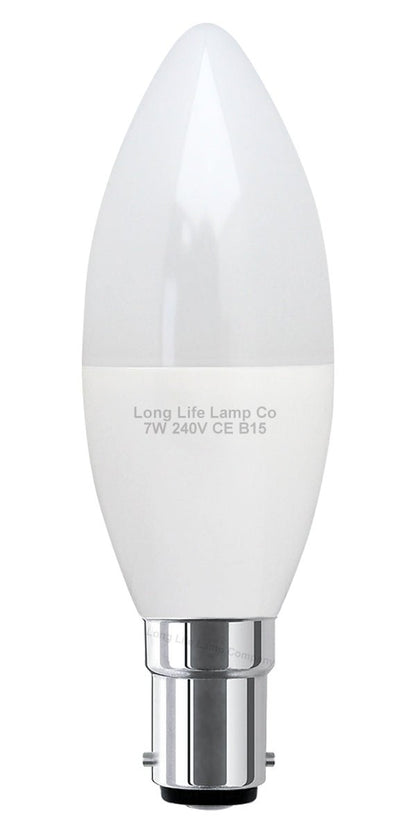 7w Frosted Cover LED Candle Cool White Equivalent to 60w - Energy Light Bulbs - Free delivery on all orders
