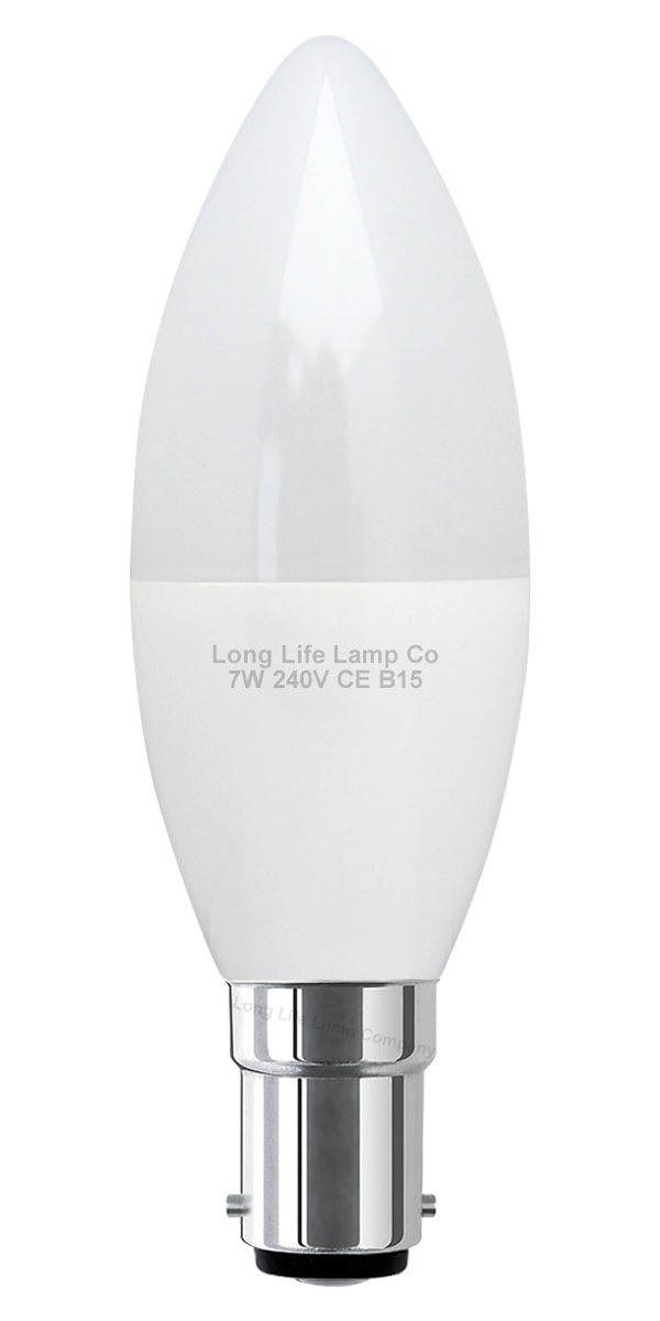 7w Frosted Cover LED Candle Warm White Equivalent to 60w - Energy Light Bulbs - Free delivery on all orders