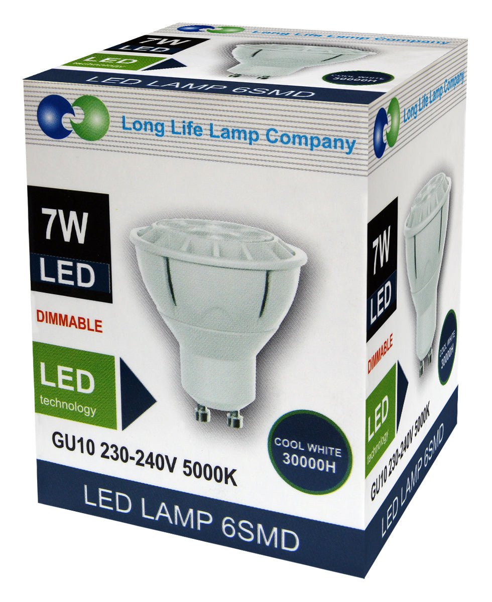 7W GU10 LED Light Bulb Dimmable Cool White 5000K Spotlight Downlight old - Energy Light Bulbs - Free delivery on all orders