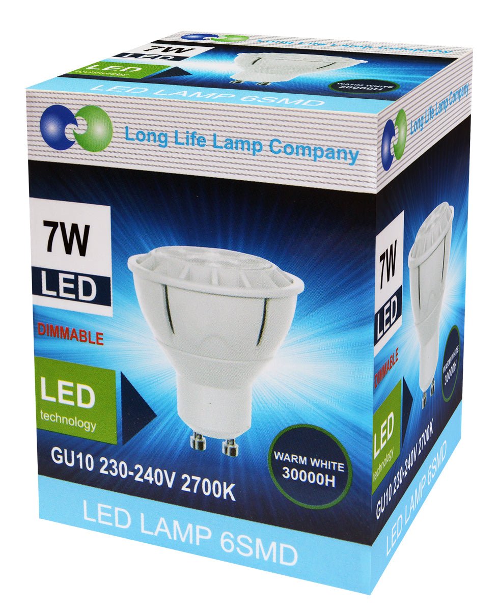 7W GU10 LED Light Bulb Dimmable Warm White 2700K Spotlight Downlight old - Energy Light Bulbs - Free delivery on all orders