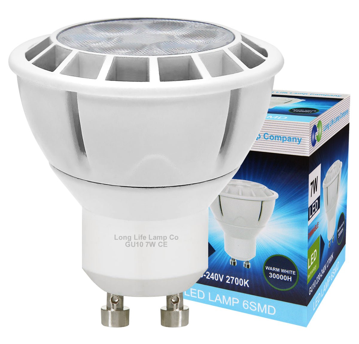 7W GU10 LED Light Bulb Dimmable Warm White 2700K Spotlight Downlight old - Energy Light Bulbs - Free delivery on all orders