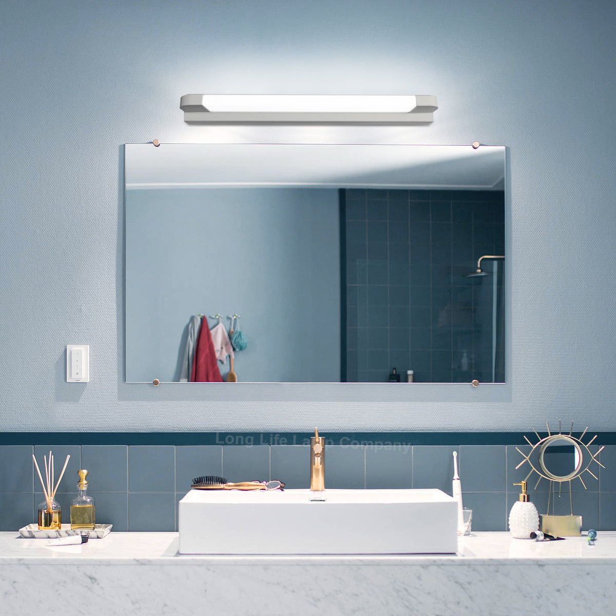 7w LED Bathroom Mirror Wall Light Cool White 6500k IP44 - Energy Light Bulbs - Free delivery on all orders