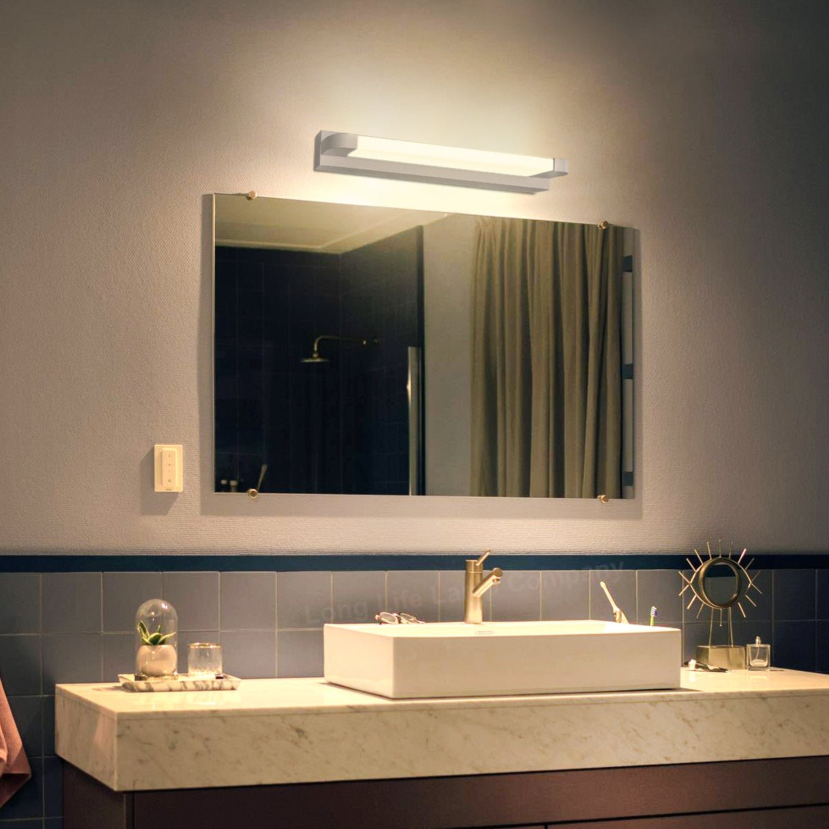 7w LED Bathroom Mirror Wall Light Warm White 3000k IP44 - Energy Light Bulbs - Free delivery on all orders