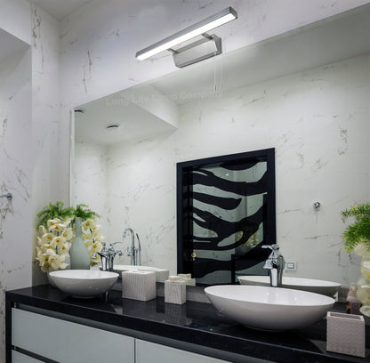 7w LED Bathroom Mirror Wall Light With Pull Cord Cool White 6500k IP20 - Energy Light Bulbs - Free delivery on all orders