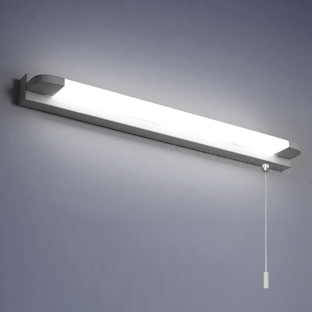 7w LED Bathroom Mirror Wall Light With Pull Cord Cool White 6500k IP44 - Energy Light Bulbs - Free delivery on all orders