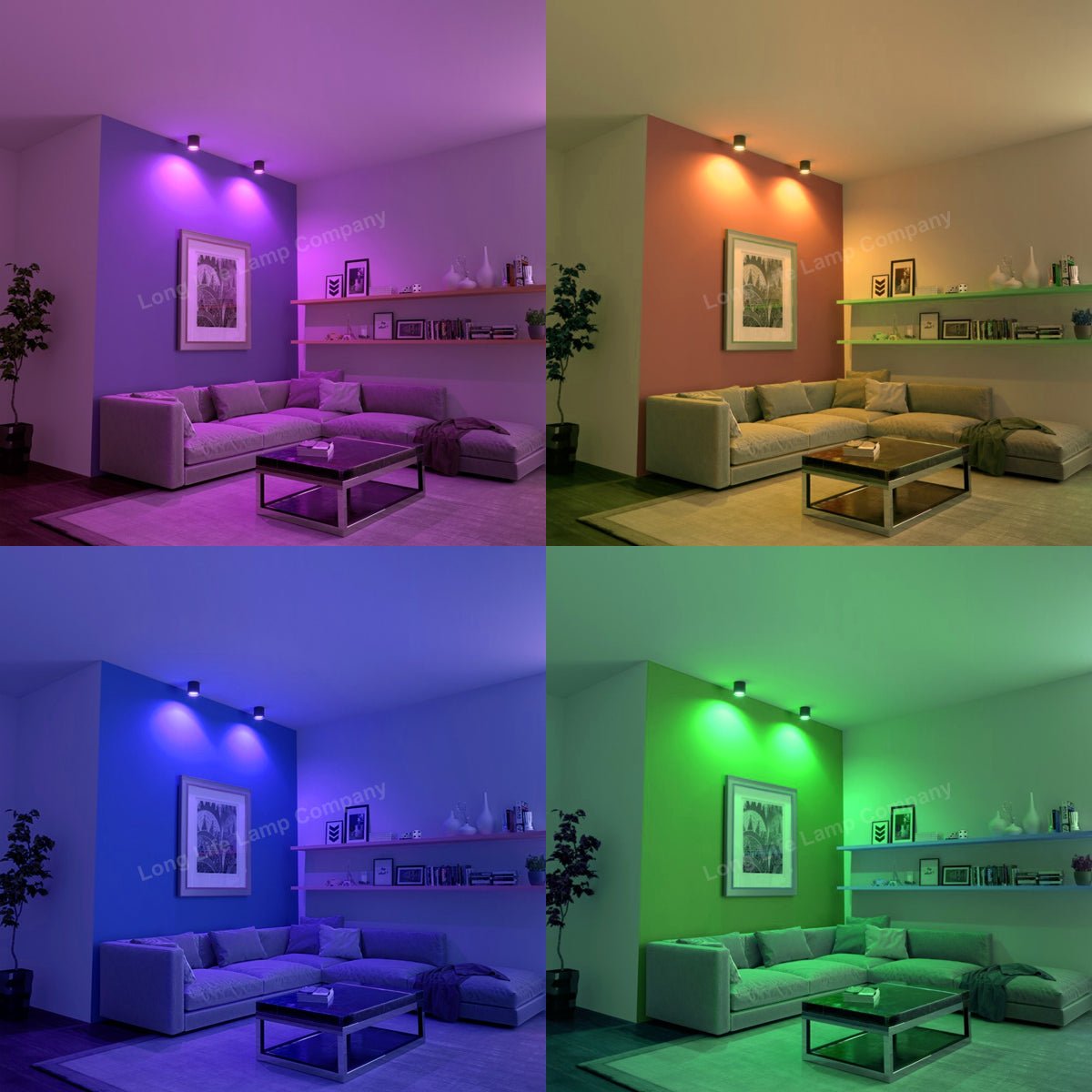 7w LED GU10 Colour Changing Bulbs | Auto Fade COB High Brightness Mood - Energy Light Bulbs - Free delivery on all orders