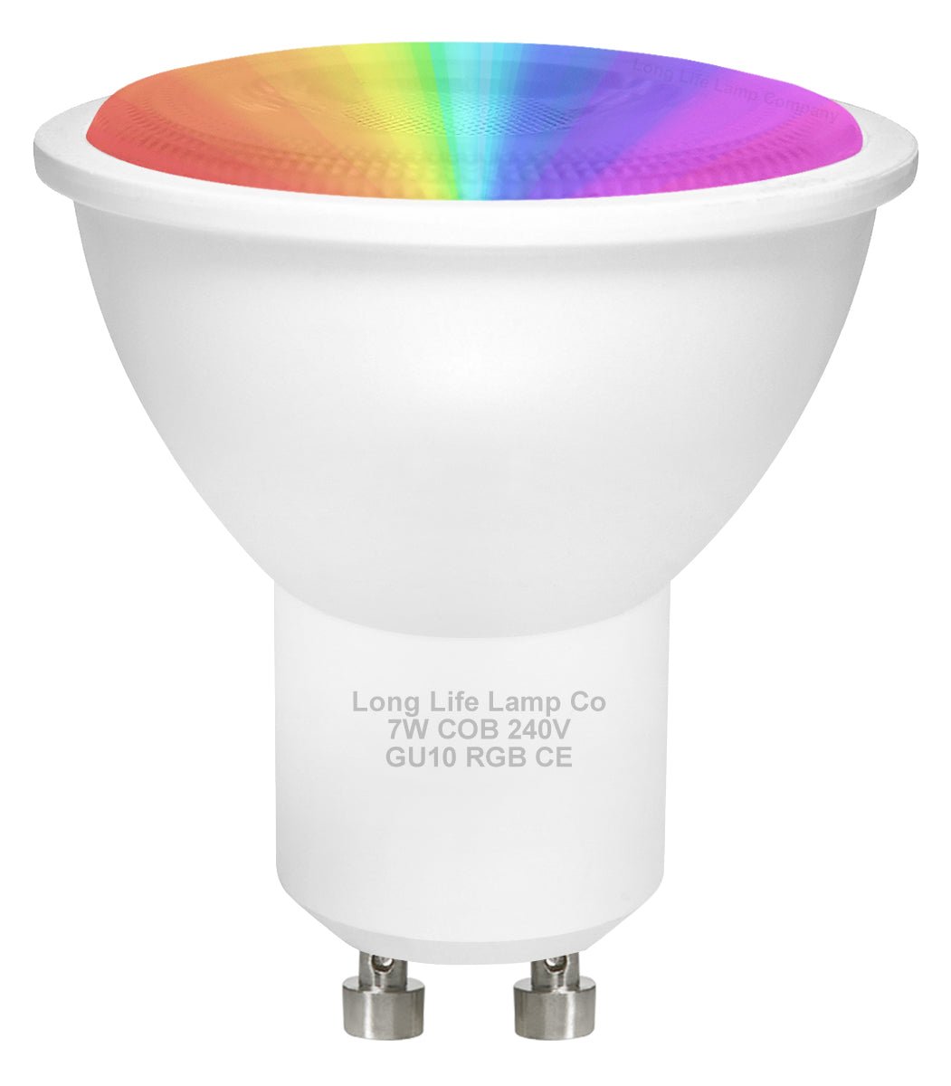 7w LED GU10 Colour Changing Bulbs | Auto Fade COB High Brightness Mood - Energy Light Bulbs - Free delivery on all orders