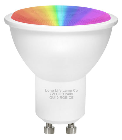 7w LED GU10 Colour Changing Bulbs | Auto Fade COB High Brightness Mood - Energy Light Bulbs - Free delivery on all orders