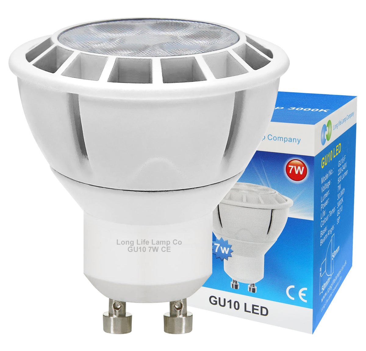 7w LED GU10 replacement 65w Halogen warm white old - Energy Light Bulbs - Free delivery on all orders