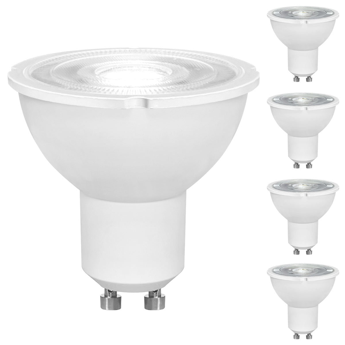 7W LED GU10 Spotlight – Cool White 6500K, 5 or 10 Pack - Energy Light Bulbs - Free delivery on all orders