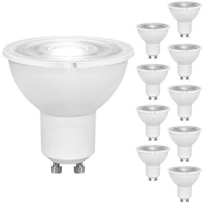 7W LED GU10 Spotlight – Cool White 6500K, 5 or 10 Pack - Energy Light Bulbs - Free delivery on all orders