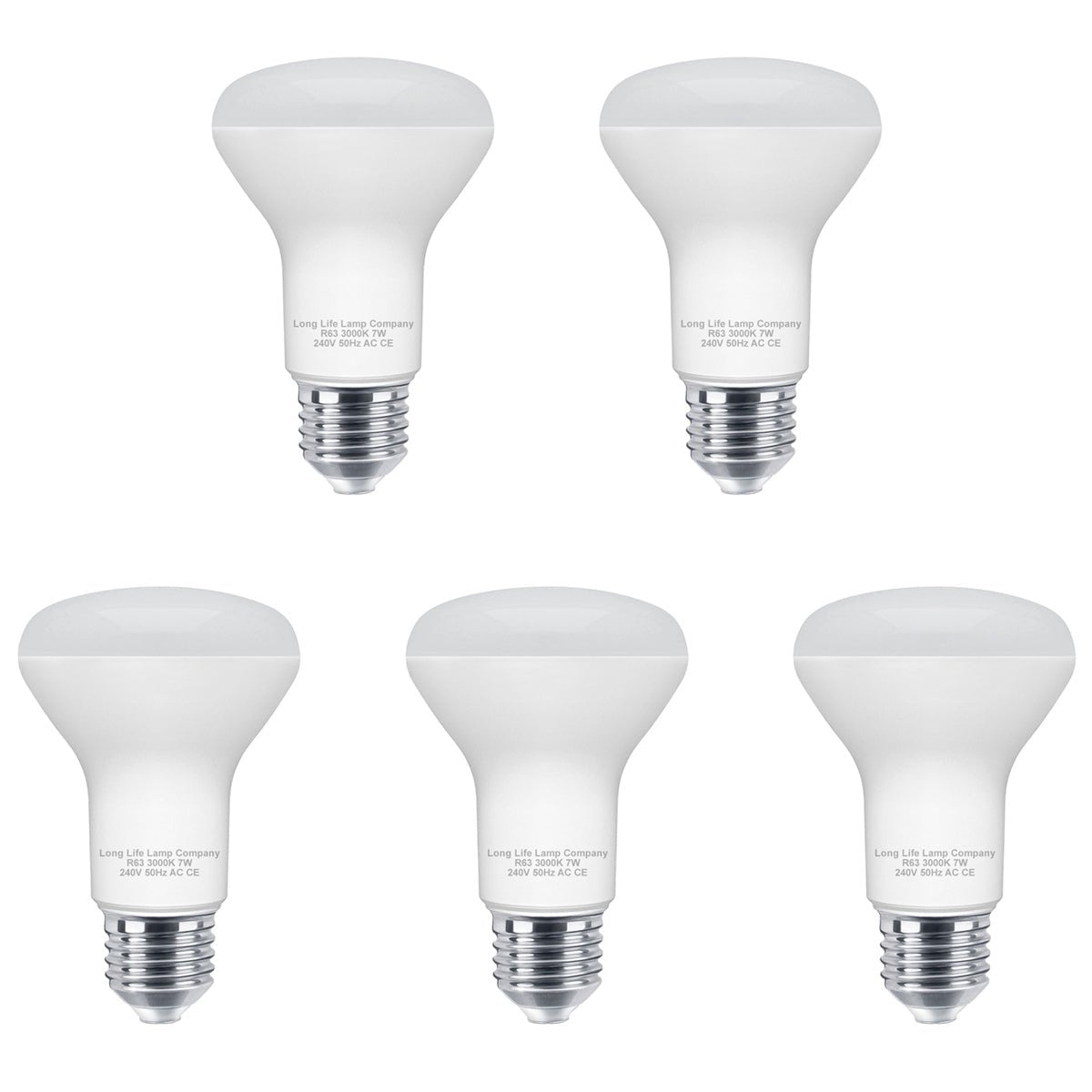 7W R63 LED Reflector Light Bulb 3000K E27 - Energy Light Bulbs - Free delivery on all orders