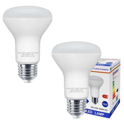 7W R63 LED Reflector Light Bulb 3000K E27 - Energy Light Bulbs - Free delivery on all orders