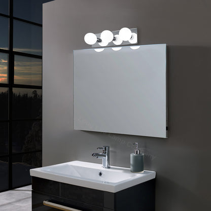 Modern IP44 Opaque 3 Globe Bathroom Mirror Light