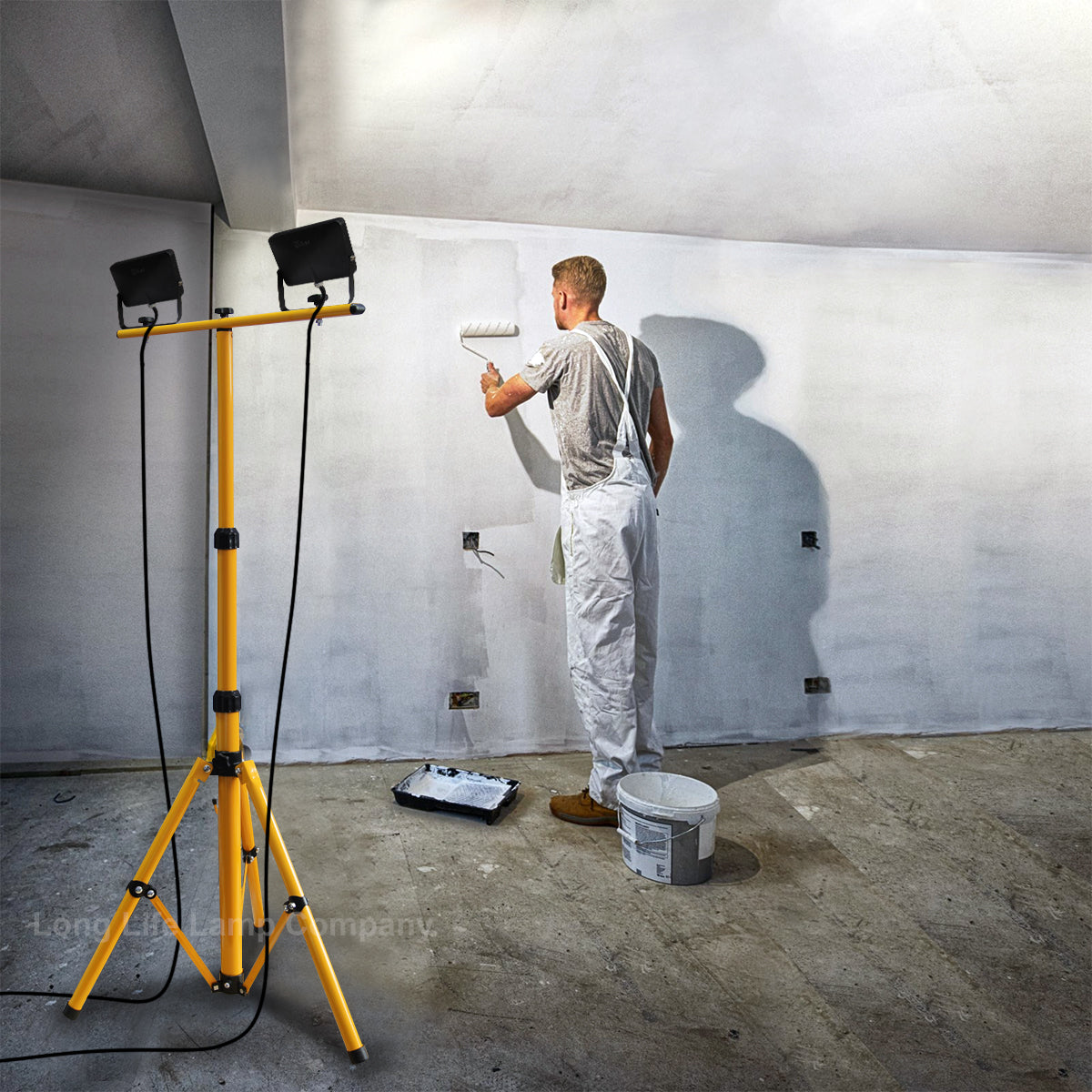 30W LED Twin Floodlight Tripod Stand IP65 Job Site Light - Free delivery on all orders
