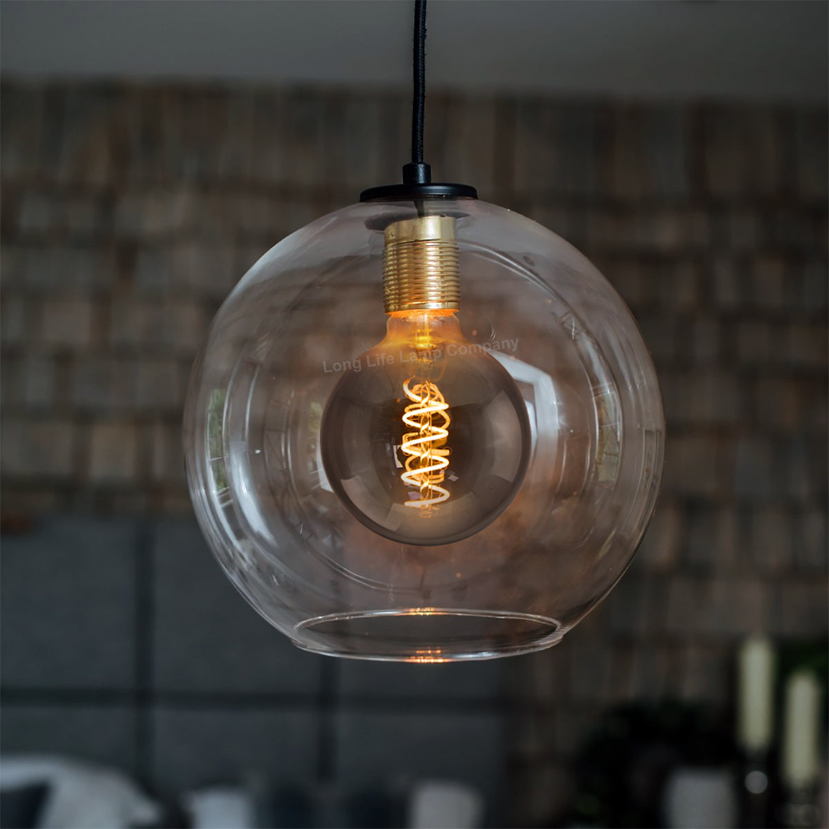 4w Vintage LED G95 Bulb E27 Spiral Filament Smoke Grey - Free delivery on all orders