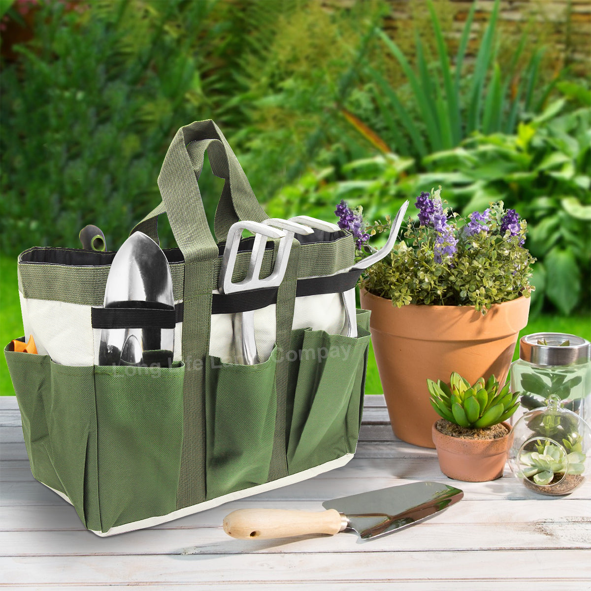 Heavy Duty Garden Tool Bag Organizer 8 Pocket Storage - Free delivery on all orders