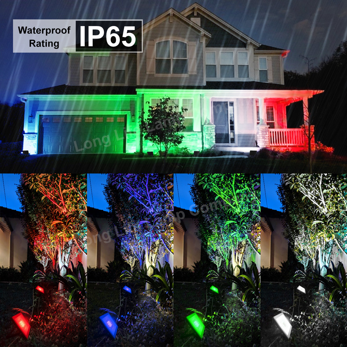 100W LED RGBW Floodlight Colour Changing Remote Control 240v IP65