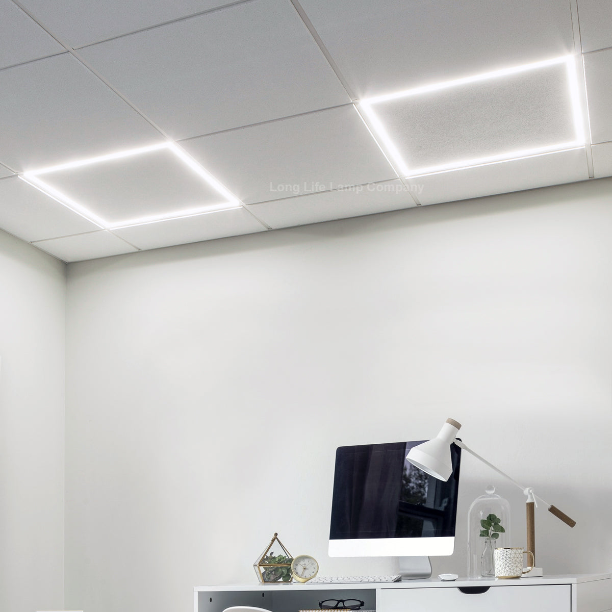 40w LED Recessed Ceiling Panel Frame Border Edge Light Cool White 6500k 600 x 600