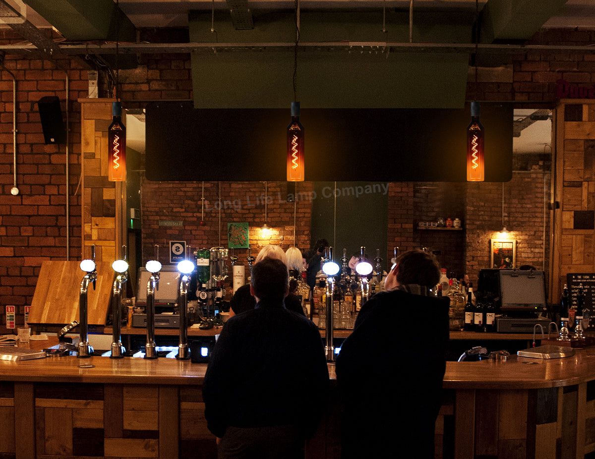 4W LED Decorative Light Bulb Whisky Bottle Yellow Gradient Glass E27 Spiral Filament  YELWHISKY