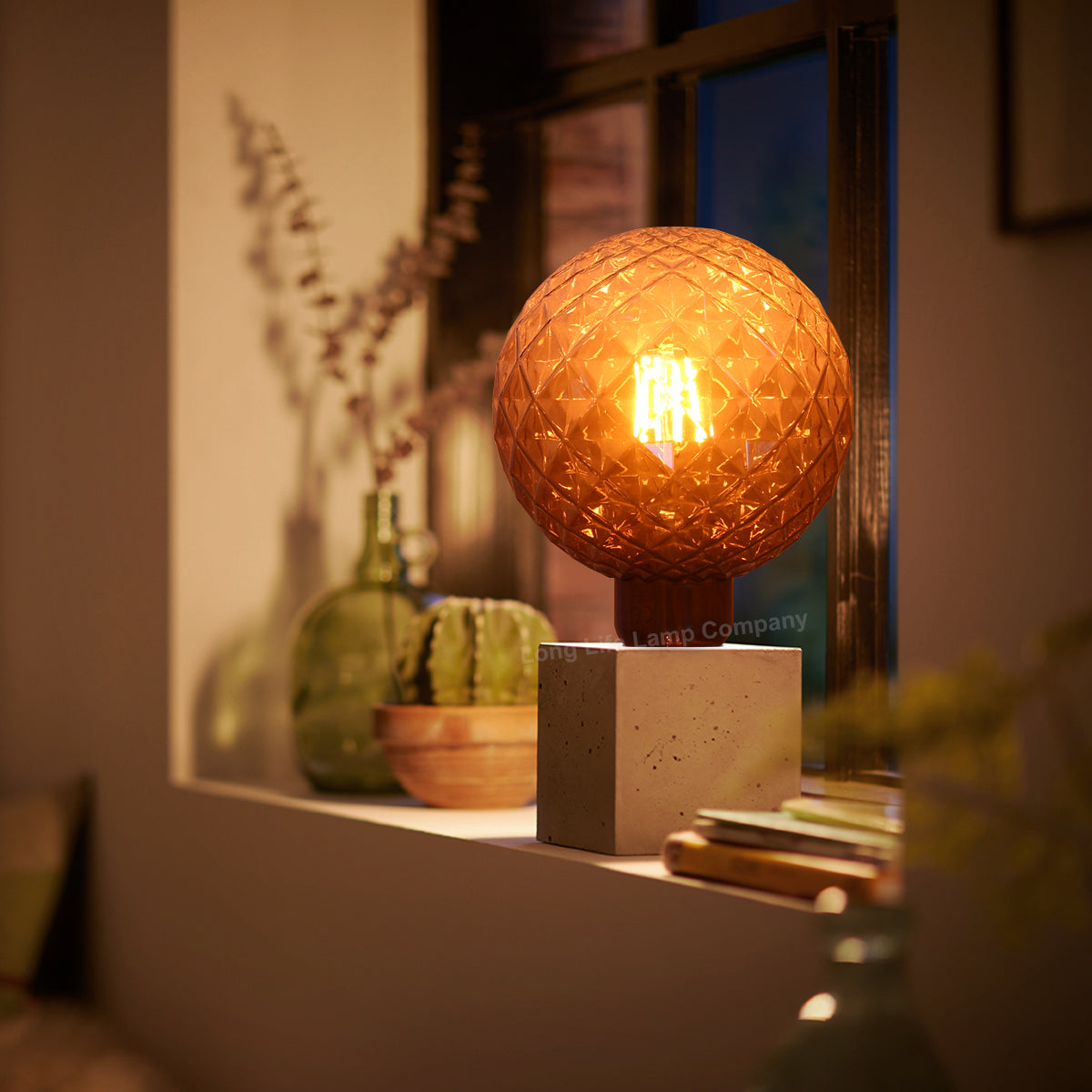 LED Glass Globe Light Bulb E27 Edison Screw Filament Classic Grey Smoked G125 Pinecone