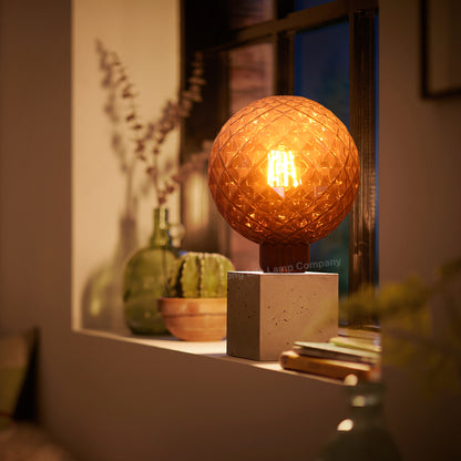 LED Glass Globe Light Bulb E27 Edison Screw Filament Classic Grey Smoked G125 Pinecone