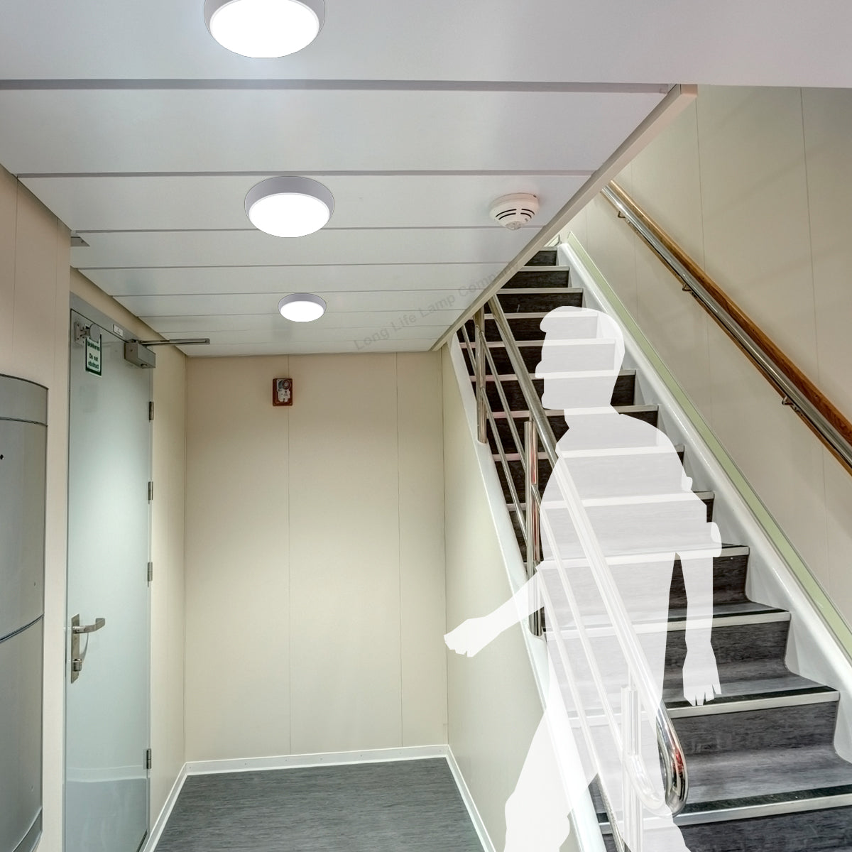 18w LED Flushlight Round Surface Mount with Microwave Sensor remote controlled