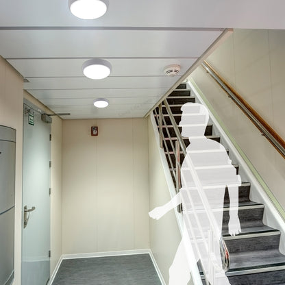 18w LED Flushlight Round Surface Mount with Microwave Sensor remote controlled