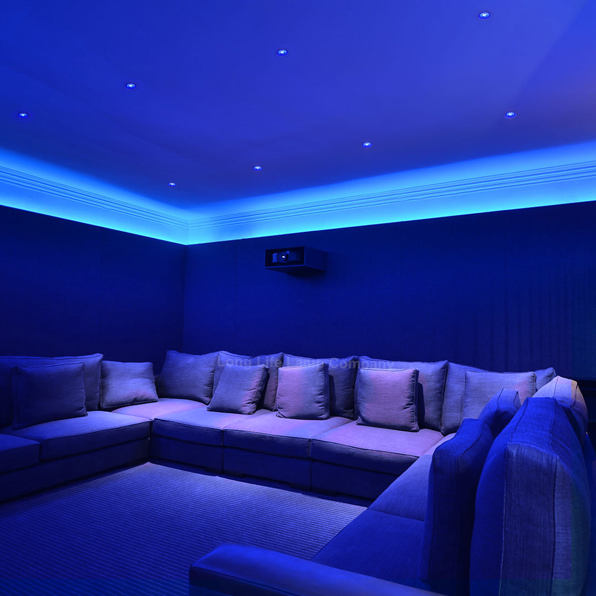 2 Pack LED GU10 Blue Light Bulb 5w with Blue Lens Diffuser