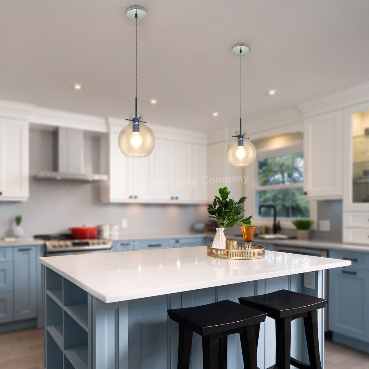 Modern Clear Glass Globe Ceiling Pendant Light Ball Lamp Shade H3132