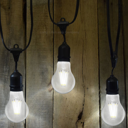 A60 4w LED Filament Light Bulb Cool White E27 Edison Screw Clear Glass
