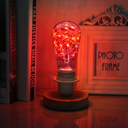 1w E27 ST58 LED Red Fairy String Filament Light Bulb - Free delivery on all orders