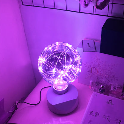 1w E27 LED Globe Decorative Light Bulb Purple G95 - Free delivery on all orders